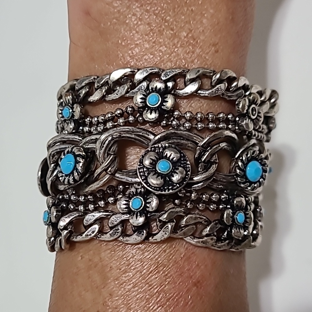 None Mexican Bracelet with aqua stones - Picture 9 of 9